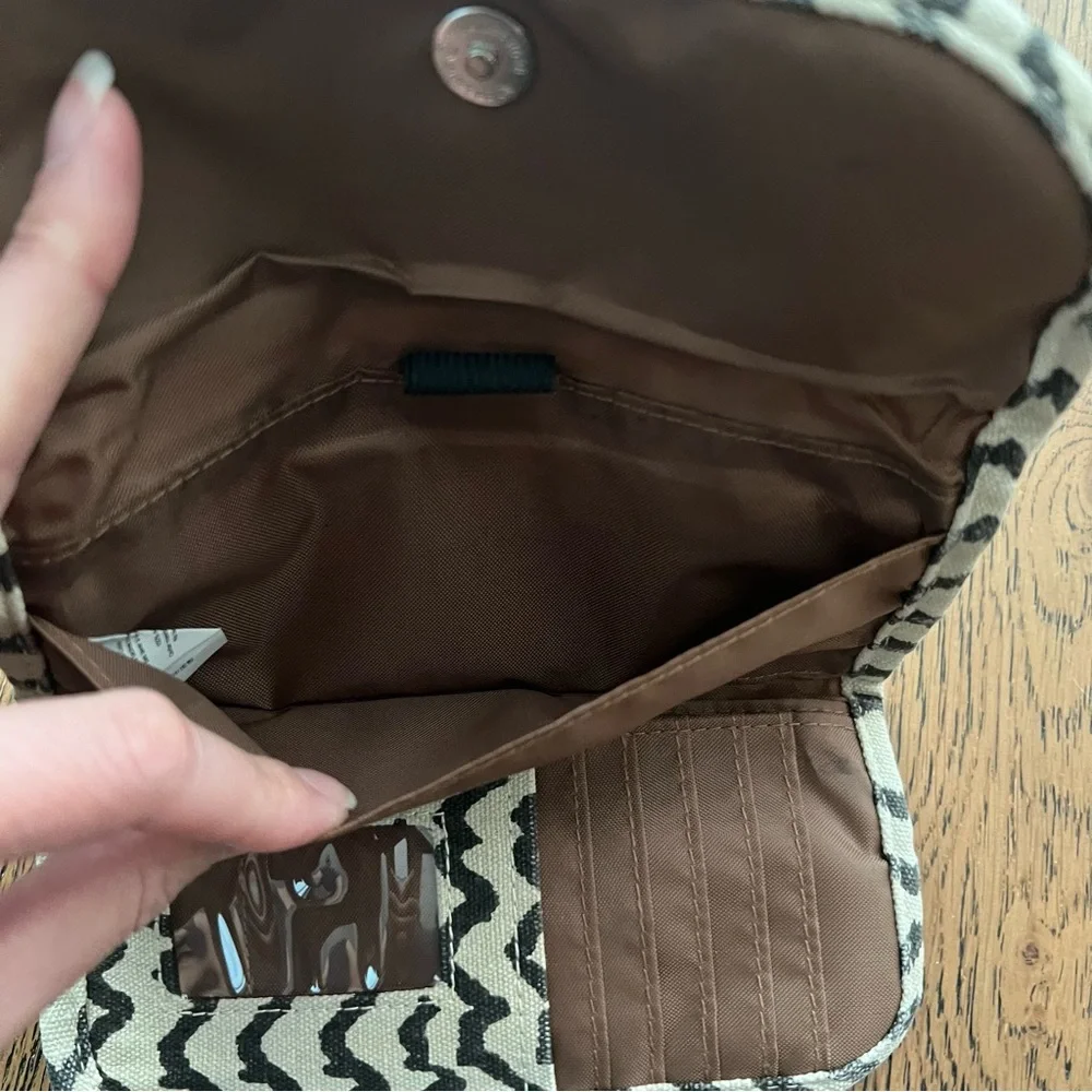 KAVU Big Spender Cotton Wallet in brown and cream